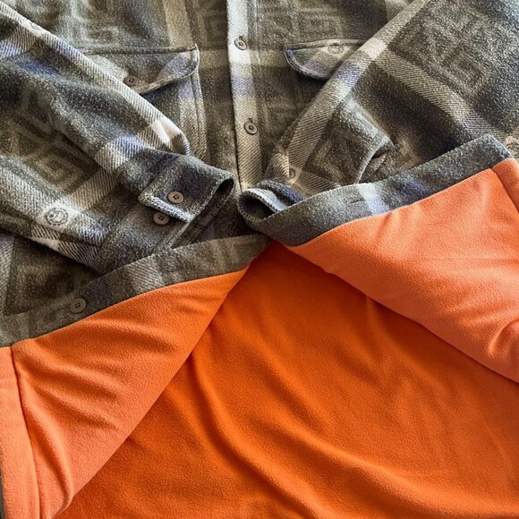 Life‎ is Good Shacket Button Up Jacket Heavy XL Mens Coat Multi Color Fleece - Picture 10 of 11